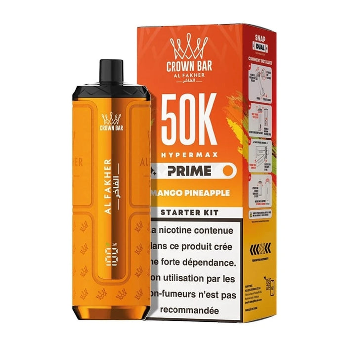 Al Fakher Crown Bar Hypermax Prime 50K — Mango Pineapple