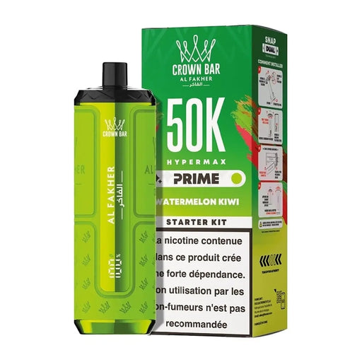 Al Fakher Crown Bar Hypermax Prime 50K — Watermelon Kiwi