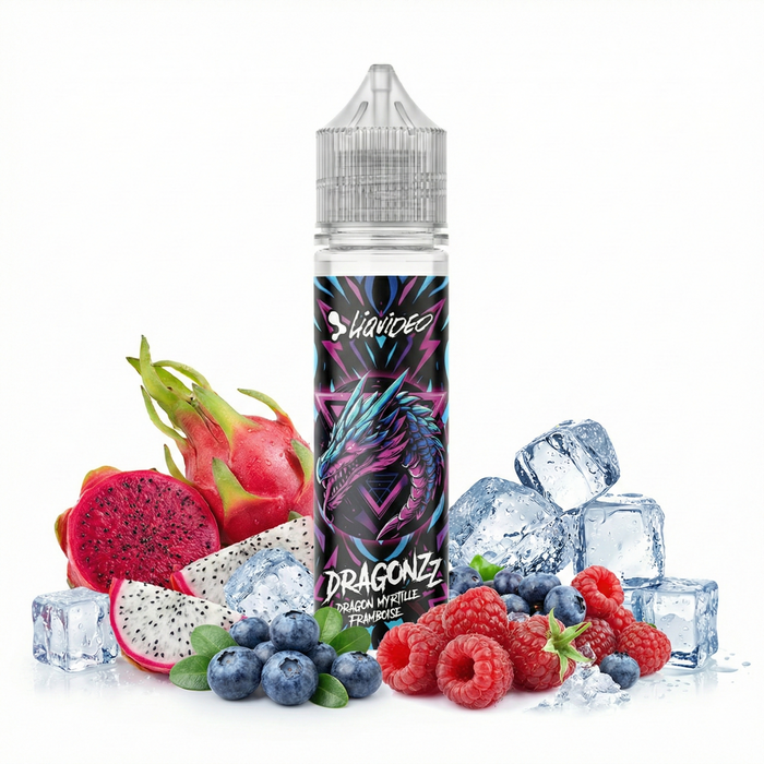 E-liquide Fruit du Dragon, Myrtille, Framboise 50ml - Liquideo Dragonzz