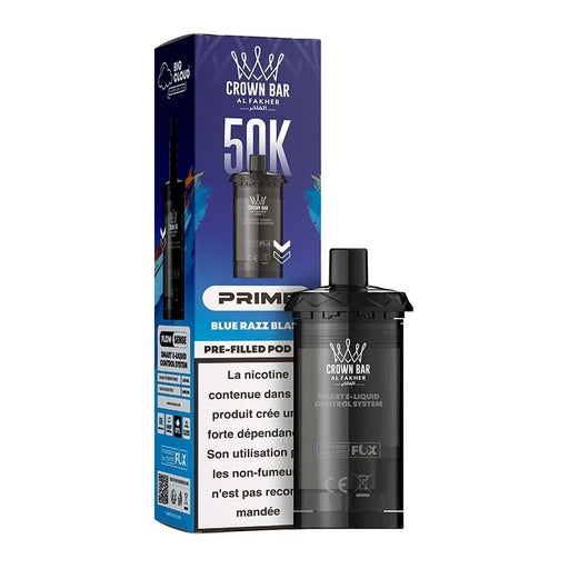 Cartouche Al Fakher Crown Bar Hypermax Prime 50K — Blue Razz Blast