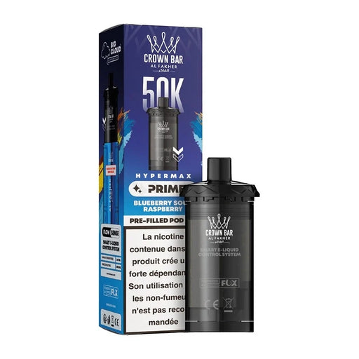 Cartouche Al Fakher Crown Bar Hypermax Prime 50K — Blueberry Sour Raspberry