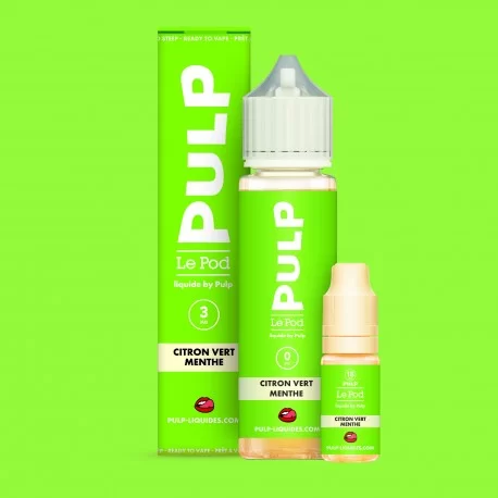 E-liquide Citron Vert Menthe 60ml de la gamme Le Pod by Pulp