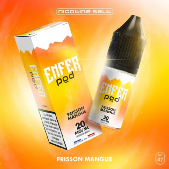 E-liquide sel Frisson Mangue de chez Enfer pod vape 47