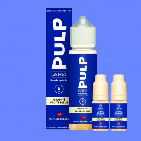E-liquide Granité Fruits Bleus 60ml de la gamme Le Pod by Pulp