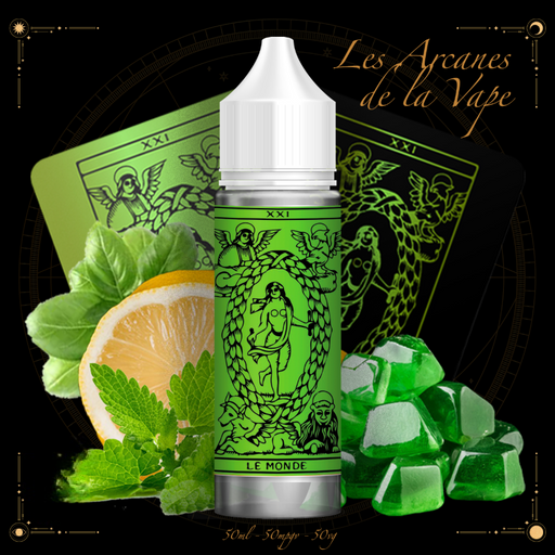 E-Liquide saveur citron, menthe, basilic ananas 50 ML - Les Arcanes de la Vape