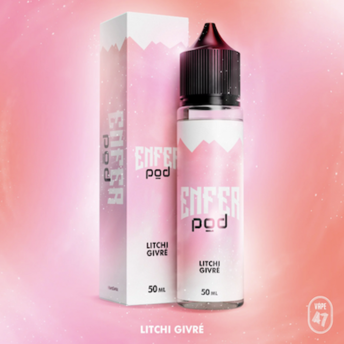 E-LIQUIDE 50ML LITCHI GIVRÉ ENFER POD VAPE 47