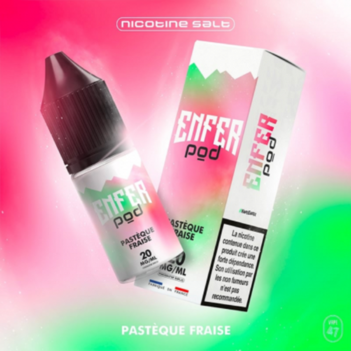 E-liquide sel Pastèque Fraise de chez Enfer pod vape 47