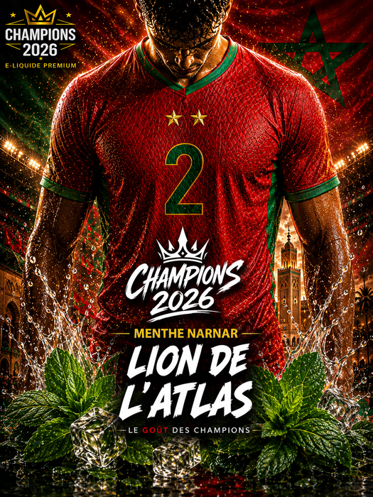 E-liquide 50 ml Lion de l'Atlas - Champions2026