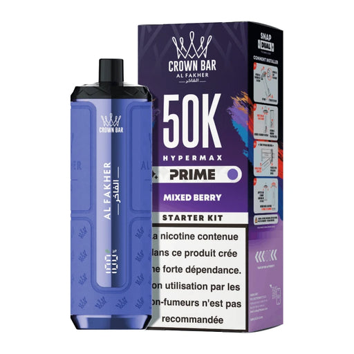 Al Fakher Crown Bar Hypermax Prime 50K — Mixed Berry