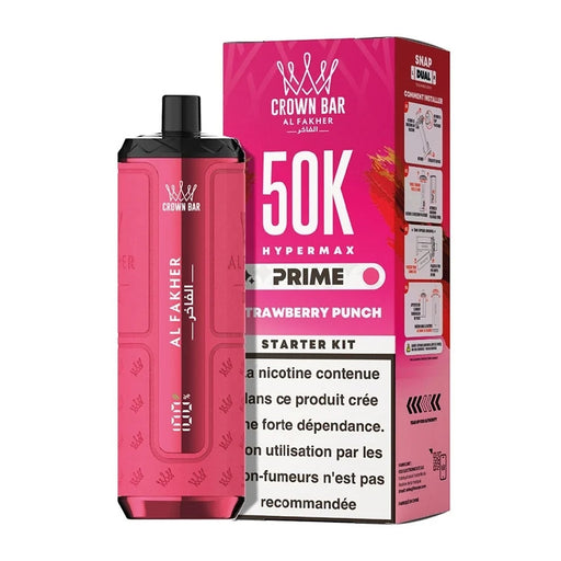 Al Fakher Crown Bar Hypermax Prime 50K — Strawberry Punch