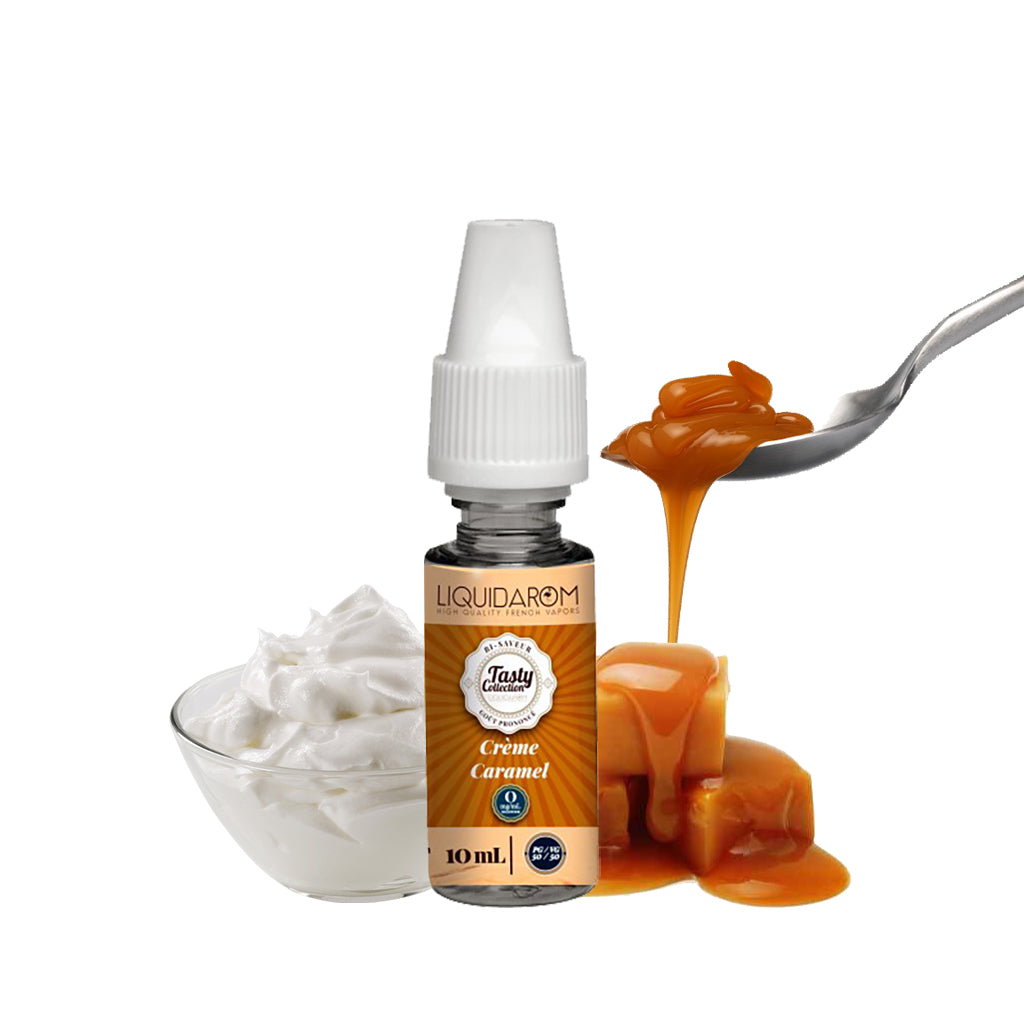 e-liquide caramel liquidarom E-liquide Crème Caramel - Tasty Eliquide Made in France