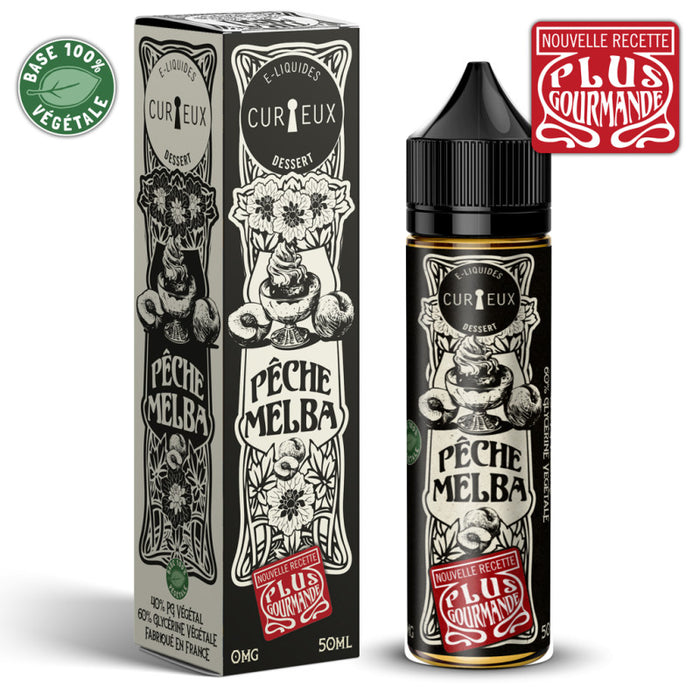 E-liquide Pche Melba 50ml Vgtol - Curieux | Eliquide sans propylne glycol Wevape E-liquide Pche Melba 50ml Vgtol - Curieux | Eliquide sans propylne glycol Wevape